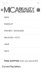 Mobile Screenshot of micacosmetics.com